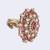 Pretty round and square shape gold plated adjustable finger ring for women