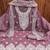 Women's mauve embroidered dress material