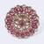 Royal flower and oval shape gold plated adjustable finger ring for women