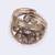 Smooth round shape and pearl gold plated adjustable finger ring for women