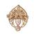 Superb flower and oval shape gold plated adjustable finger ring for women