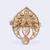 Superb flower and oval shape gold plated adjustable finger ring for women