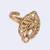 Superb flower and oval shape gold plated adjustable finger ring for women