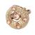 Luxurious round and oval shape gold plated adjustable finger ring for women