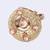 Luxurious round and oval shape gold plated adjustable finger ring for women