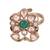 Marvellous oval shape gold plated adjustable finger ring for women