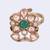 Marvellous oval shape gold plated adjustable finger ring for women