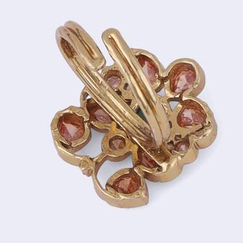 Marvellous oval shape gold plated adjustable finger ring for women 5