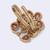Marvellous oval shape gold plated adjustable finger ring for women