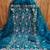 Women's teal embroidered dress material