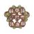 Modish round and oval shape gold plated adjustable finger ring for women