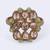 Modish round and oval shape gold plated adjustable finger ring for women