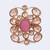 Pleasant oval shape gold plated adjustable finger ring for women