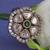 Pleasing round and trangle shape gold plated adjustable finger ring for women