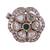 Pleasing round and trangle shape gold plated adjustable finger ring for women