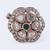 Pleasing round and trangle shape gold plated adjustable finger ring for women