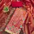 Women's rust embroidered dress material