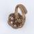 Pleasing round and trangle shape gold plated adjustable finger ring for women