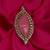 Lavish oval shape center pink stone gold plated adjustable finger ring for women