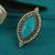 Lovely oval shape center sky blue stone gold plated adjustable finger ring for women