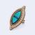 Lovely oval shape center sky blue stone gold plated adjustable finger ring for women