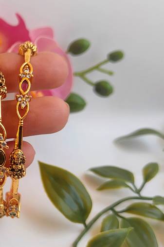 Temple lakshmi bangles of size 2.6