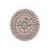 Glimmery round shape gold plated adjustable finger ring for women