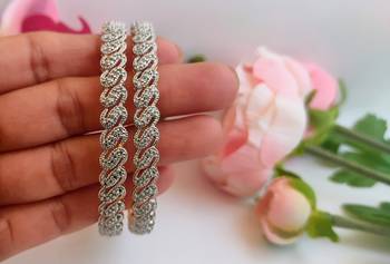 Mesmerizing cz bangles of size 2.6 1