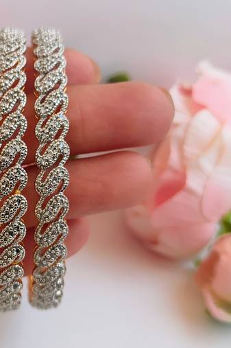 Mesmerizing cz bangles of size 2.6
