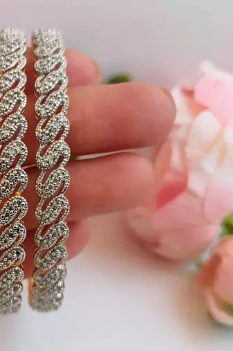 Mesmerizing cz bangles of size 2.6