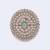 Glimmery round shape gold plated adjustable finger ring for women