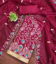 Women's rani embroidered dress material