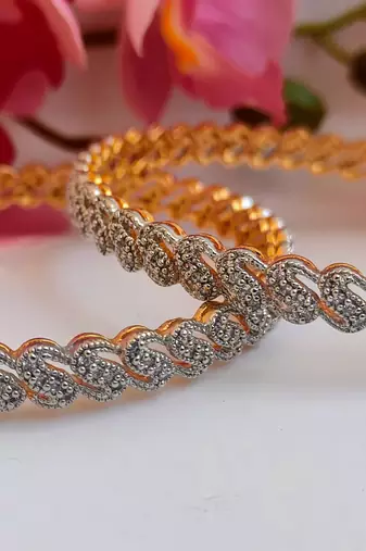 Mesmerizing cz bangles of size 2.6
