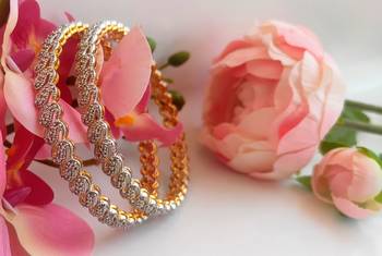 Mesmerizing cz bangles of size 2.6 3