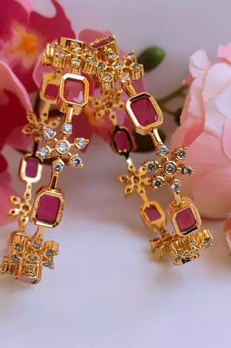 Ad ruby bangles of size 2.6