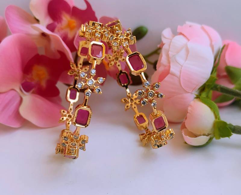 Ad ruby bangles of size 2.6