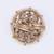 Good-looking oval shape gold plated adjustable finger ring for women