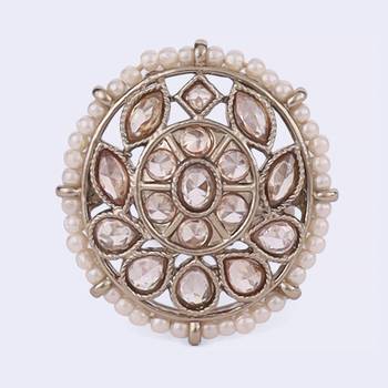Good-looking oval shape gold plated adjustable finger ring for women 5