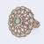 Gorgeous round and oval shape gold plated adjustable finger ring for women