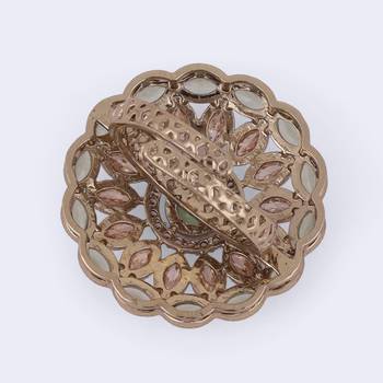 adjustable gold plated floral pattern finger ring for women 4
