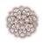 Graceful round and oval shape gold plated adjustable finger ring for women