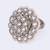 Graceful round and oval shape gold plated adjustable finger ring for women