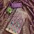 Women's lavender embroidered dress material