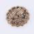 Graceful round and oval shape gold plated adjustable finger ring for women
