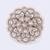 Graceful round and oval shape gold plated adjustable finger ring for women