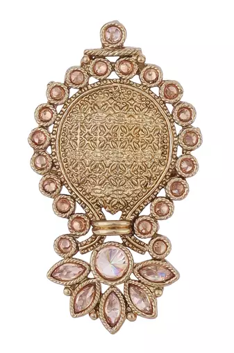 Incredible flower and kalash shape gold plated adjustable finger ring for women