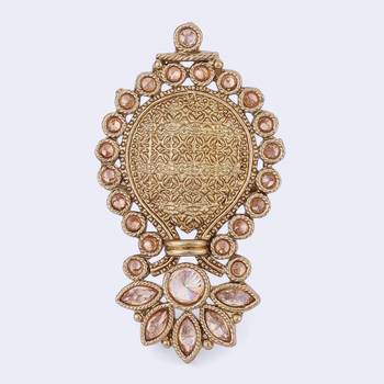 Incredible flower and kalash shape gold plated adjustable finger ring for women 5
