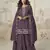 Wine color roman simar fabric heavy embroidered palazzo dress