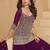 Purple color ethnic georgette fabric heavy wedding reception wear ghaghra suit