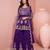 Blue color heavy wedding ceremonial wear trendy sharara dress